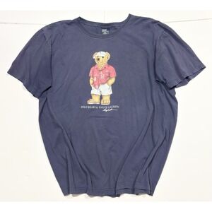 VTG 90s RARE Polo Ralph Lauren Polo Bear T Shirt Island Style Size XL Preppy